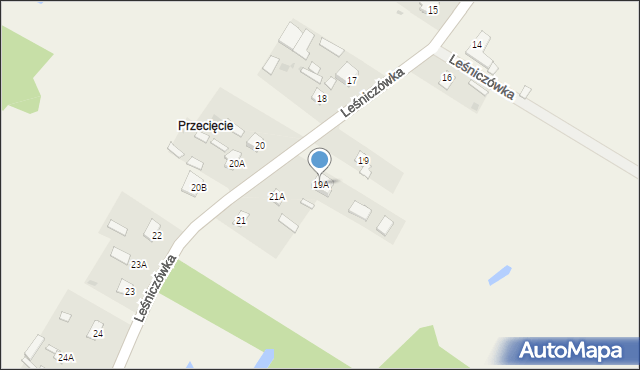 Leśniczówka, Leśniczówka, 19A, mapa Leśniczówka