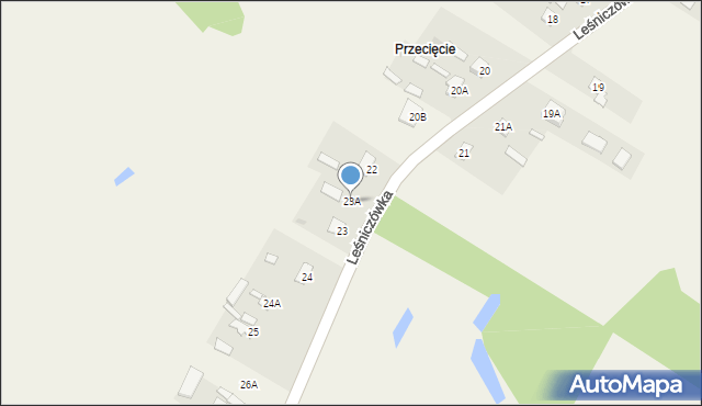 Leśniczówka, Leśniczówka, 23A, mapa Leśniczówka