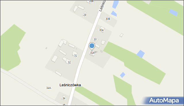 Leśniczówka, Leśniczówka, 31A, mapa Leśniczówka