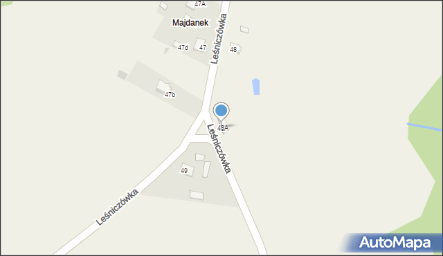 Leśniczówka, Leśniczówka, 48A, mapa Leśniczówka