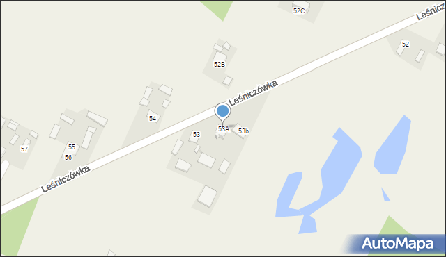 Leśniczówka, Leśniczówka, 53A, mapa Leśniczówka