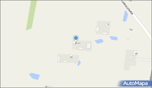 Leśniczówka, Leśniczówka, 67, mapa Leśniczówka
