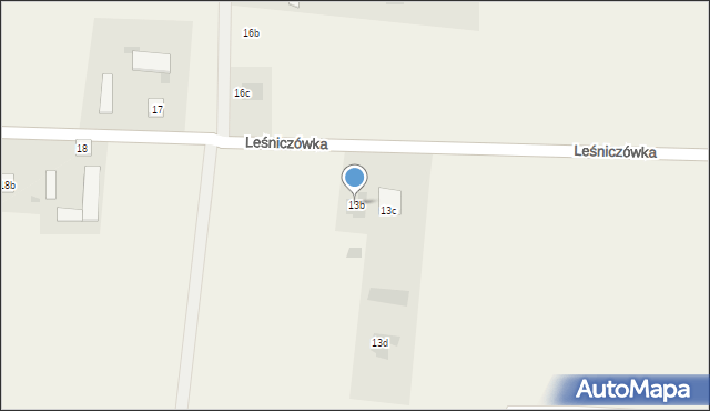 Leśniczówka, Leśniczówka, 13b, mapa Leśniczówka