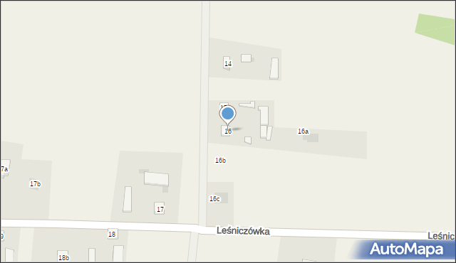 Leśniczówka, Leśniczówka, 16, mapa Leśniczówka