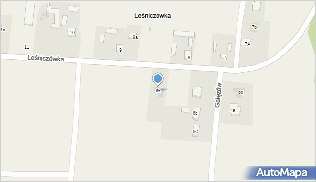 Leśniczówka, Leśniczówka, 6h, mapa Leśniczówka