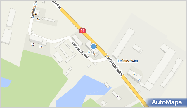 Leśniczówka, Leśniczówka, 10, mapa Leśniczówka