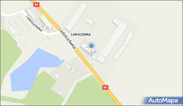 Leśniczówka, Leśniczówka, 2, mapa Leśniczówka