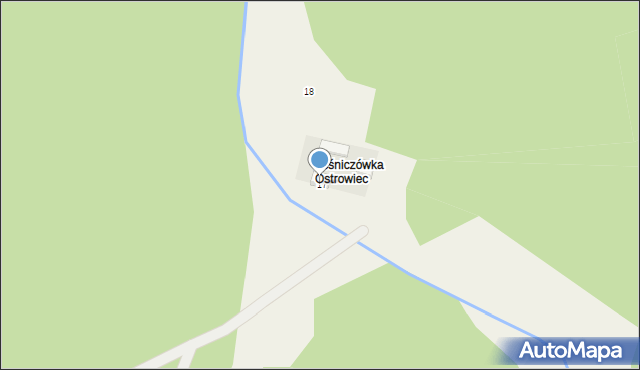 Leśniczówka Ostrowiec, Leśniczówka Ostrowiec, 1, mapa Leśniczówka Ostrowiec