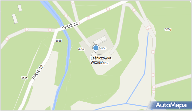 Leśniczówka Wrzosy, Leśniczówka Wrzosy, 1, mapa Leśniczówka Wrzosy