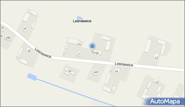 Leśniewice, Leśniewice, 15A, mapa Leśniewice