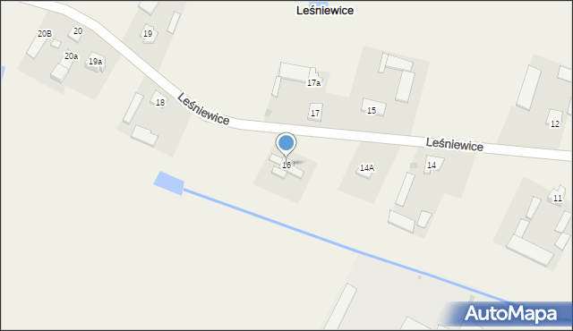 Leśniewice, Leśniewice, 16, mapa Leśniewice