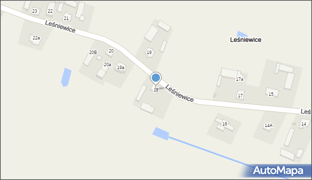 Leśniewice, Leśniewice, 18, mapa Leśniewice