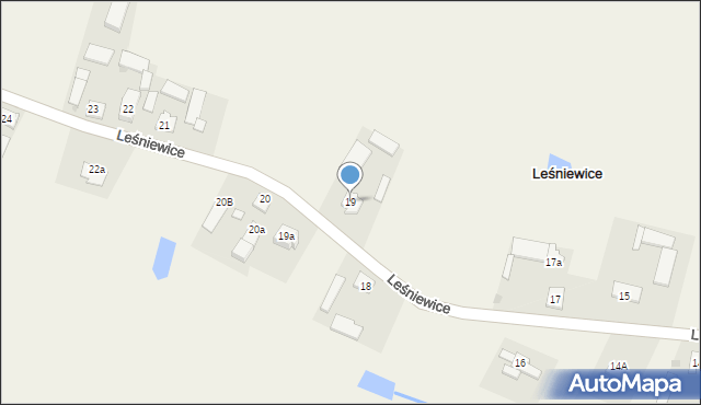 Leśniewice, Leśniewice, 19, mapa Leśniewice