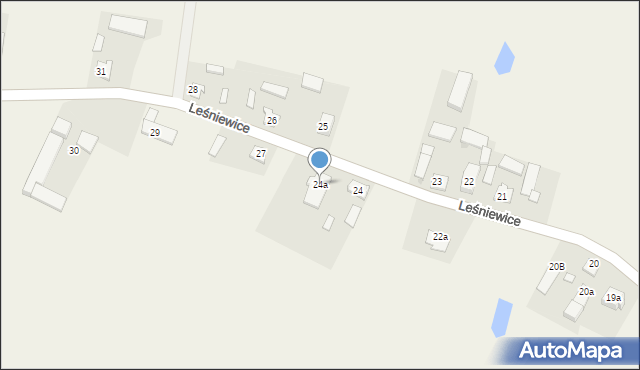 Leśniewice, Leśniewice, 24a, mapa Leśniewice