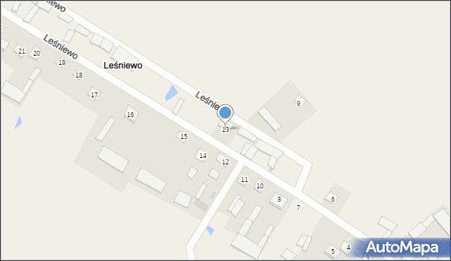 Leśniewo, Leśniewo, 13, mapa Leśniewo