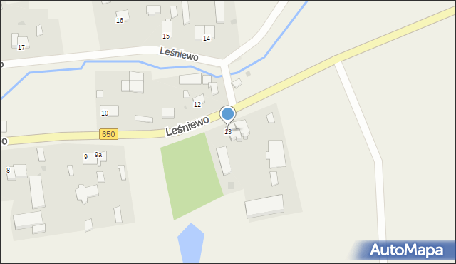 Leśniewo, Leśniewo, 13, mapa Leśniewo