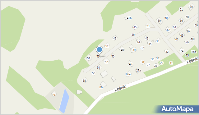 Leśnik, Leśnik, 55, mapa Leśnik