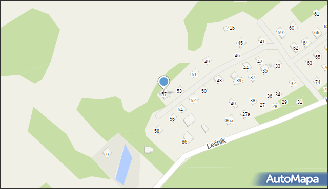 Leśnik, Leśnik, 57, mapa Leśnik