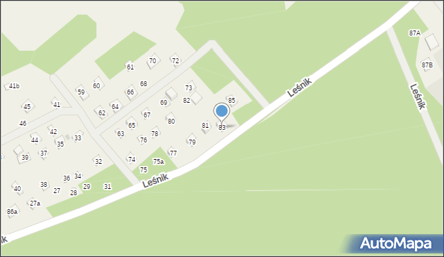 Leśnik, Leśnik, 83, mapa Leśnik