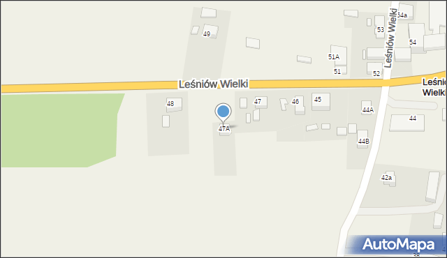 Leśniów Wielki, Leśniów Wielki, 47A, mapa Leśniów Wielki