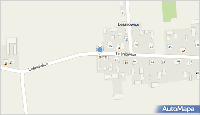 Leśniowice, Leśniowice, 29, mapa Leśniowice