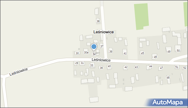 Leśniowice, Leśniowice, 34, mapa Leśniowice