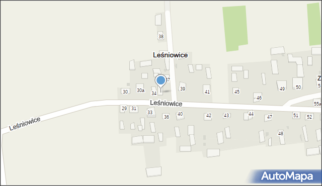 Leśniowice, Leśniowice, 35, mapa Leśniowice