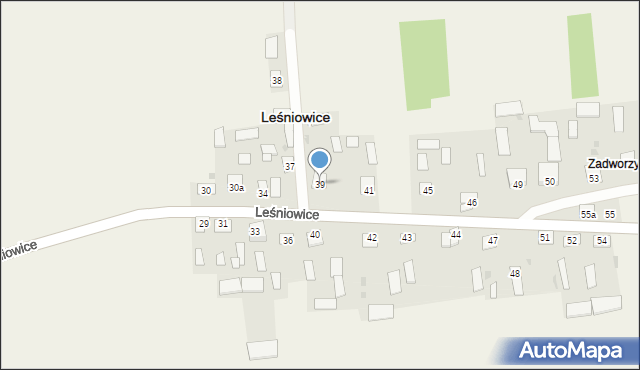 Leśniowice, Leśniowice, 39, mapa Leśniowice