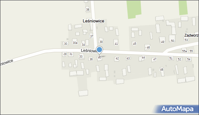 Leśniowice, Leśniowice, 40, mapa Leśniowice