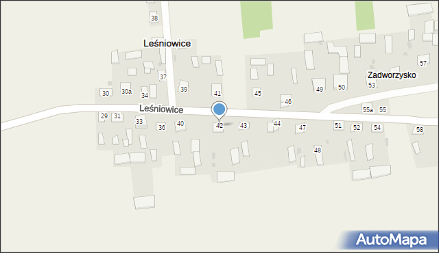 Leśniowice, Leśniowice, 42, mapa Leśniowice