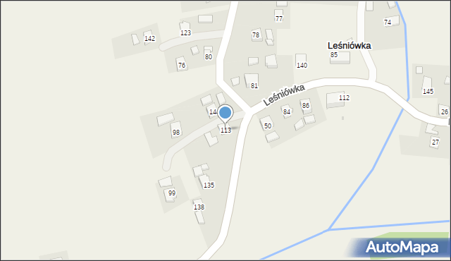 Leśniówka, Leśniówka, 113, mapa Leśniówka