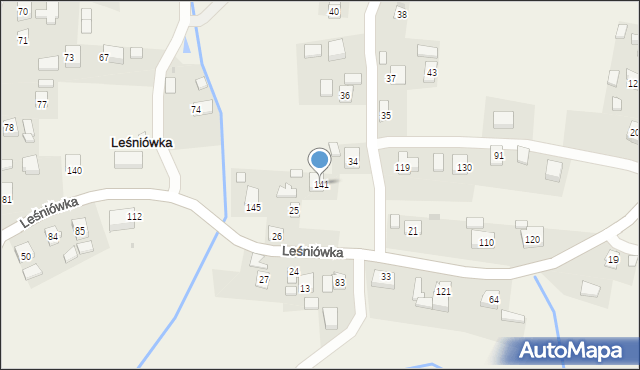Leśniówka, Leśniówka, 141, mapa Leśniówka