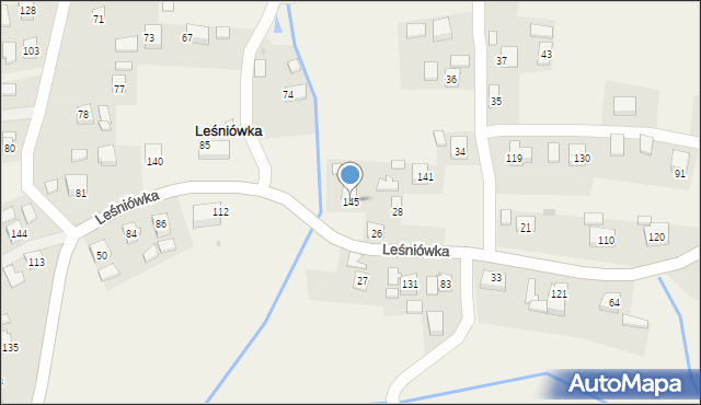 Leśniówka, Leśniówka, 145, mapa Leśniówka