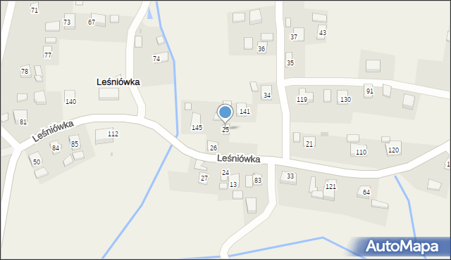 Leśniówka, Leśniówka, 25, mapa Leśniówka