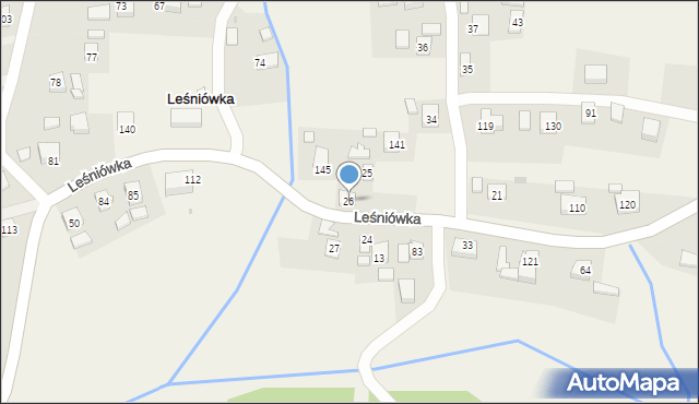 Leśniówka, Leśniówka, 26, mapa Leśniówka