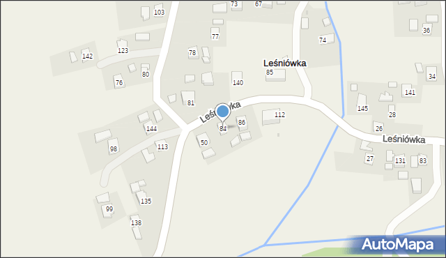 Leśniówka, Leśniówka, 84, mapa Leśniówka