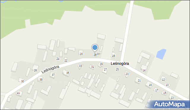 Leśnogóra, Leśnogóra, 18, mapa Leśnogóra