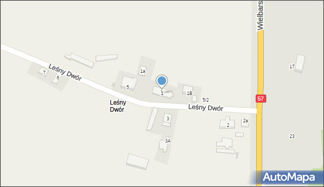 Leśny Dwór, Leśny Dwór, 1, mapa Leśny Dwór