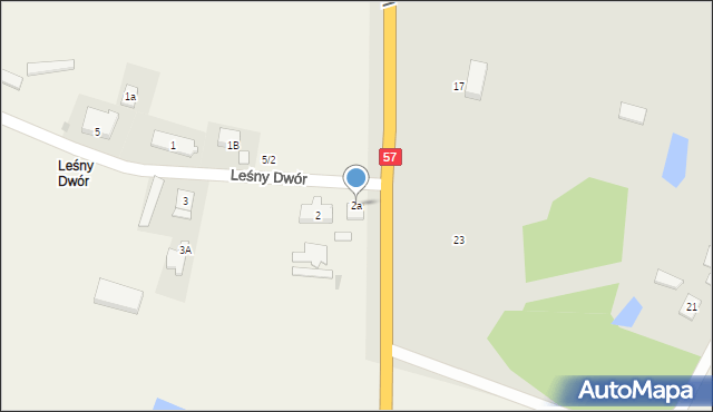 Leśny Dwór, Leśny Dwór, 2a, mapa Leśny Dwór