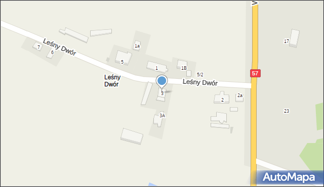 Leśny Dwór, Leśny Dwór, 3, mapa Leśny Dwór