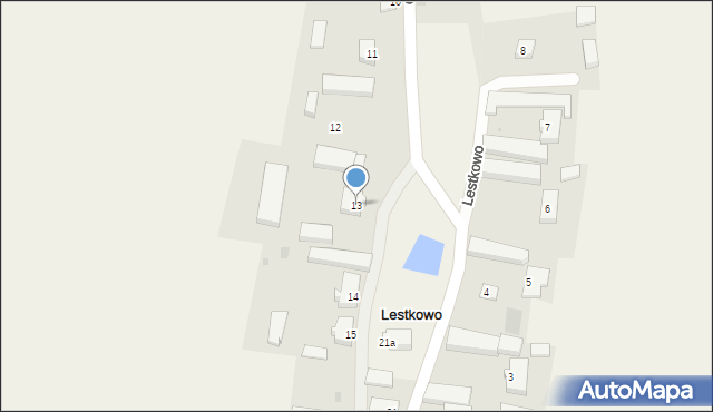 Lestkowo, Lestkowo, 13, mapa Lestkowo