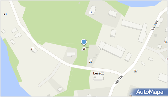 Leszcz, Leszcz, 25, mapa Leszcz