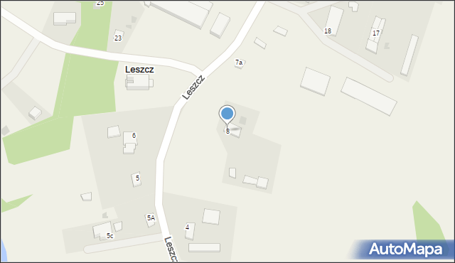 Leszcz, Leszcz, 8, mapa Leszcz