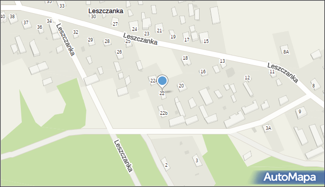 Leszczanka, Leszczanka, 22, mapa Leszczanka