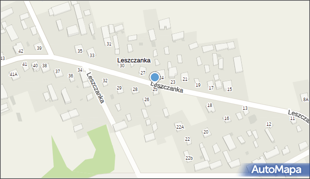 Leszczanka, Leszczanka, 25, mapa Leszczanka