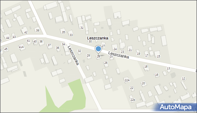 Leszczanka, Leszczanka, 28, mapa Leszczanka