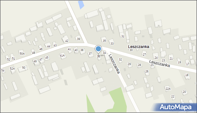 Leszczanka, Leszczanka, 36, mapa Leszczanka