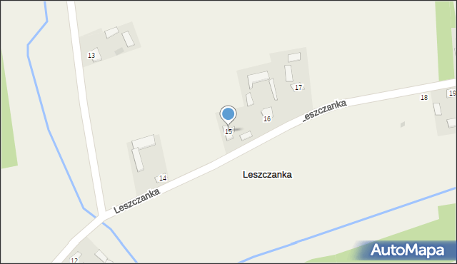 Leszczanka, Leszczanka, 15, mapa Leszczanka