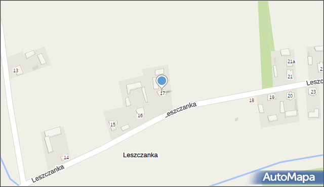 Leszczanka, Leszczanka, 17, mapa Leszczanka