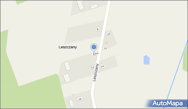 Leszczany, Leszczany, 12, mapa Leszczany